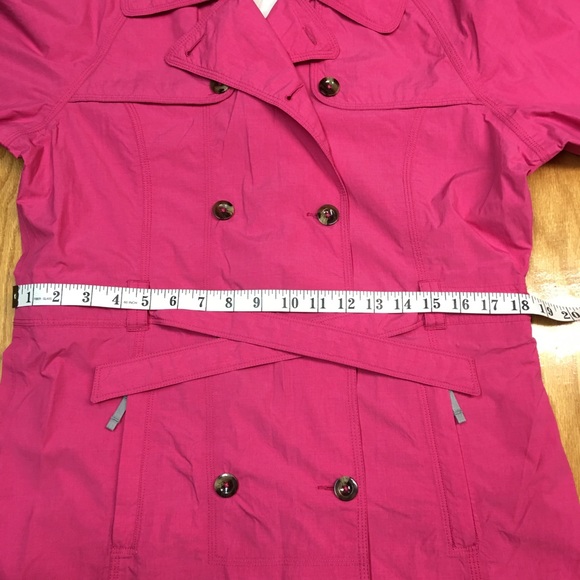 The North Face Hyvent Pink Trench Coat. Girl size XL(18), Fit for Ladies’ Sz S - Picture 12 of 13